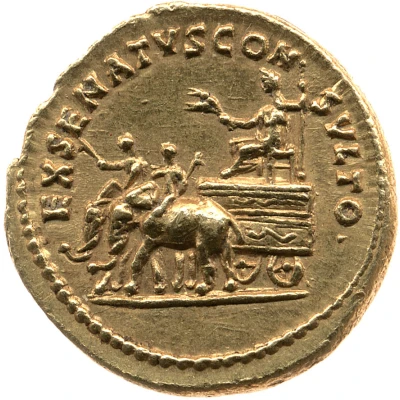 Aureus - Faustina the Elder EX SENATVS CONSVLTO back