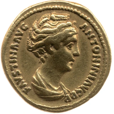 Aureus - Faustina the Elder IVNONI REGINAE; Juno front