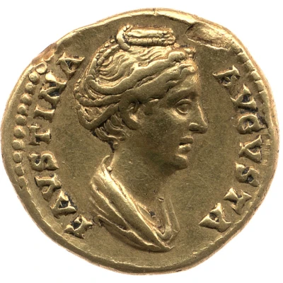 Aureus - Faustina the Elder IVNONI REGINAE front