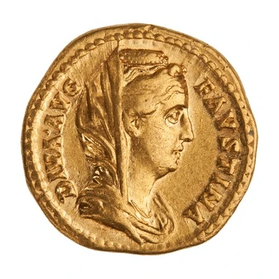 Aureus - Faustina the Elder PIETAS AVG; Pietas front