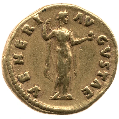 Aureus - Faustina the Elder VENERI AVGVSTAE; Venus back