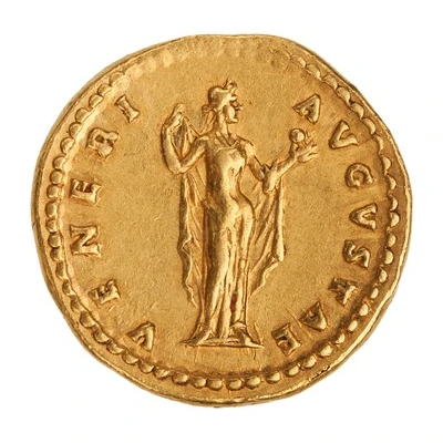 Aureus - Faustina the Elder VENERI AVGVSTAE; Venus back
