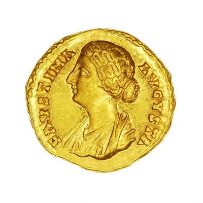 Aureus - Faustina the Younger AVGVSTI PII FIL; Diana front