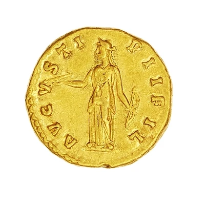 Aureus - Faustina the Younger AVGVSTI PII FIL; Diana back
