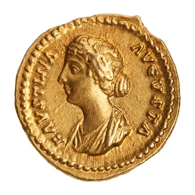 Aureus - Faustina the Younger DIANA LVCIF; Diana front