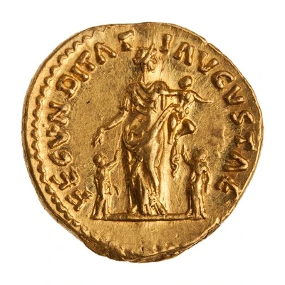 Aureus - Faustina the Younger FECVNDITATI AVGVSTAE; Fecunditas back