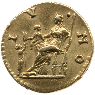 Aureus - Faustina the Younger IVNO; Juno back