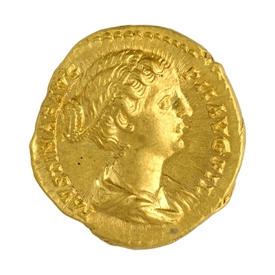 Aureus - Faustina the Younger IVNONI LVCINAE; Juno front