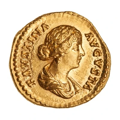 Aureus - Faustina the Younger LAETITIA; Laetitia front