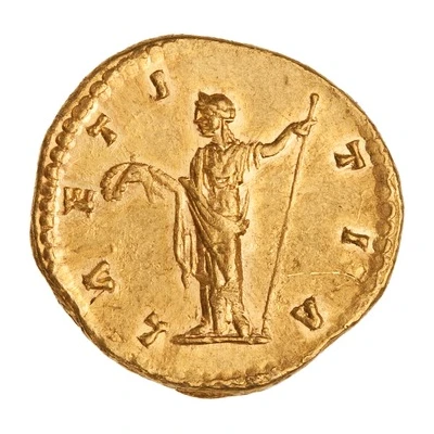 Aureus - Faustina the Younger LAETITIA; Laetitia back