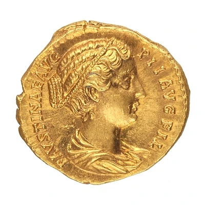 Aureus - Faustina the Younger LAETITIAE PVBLICAE; Laetitia front