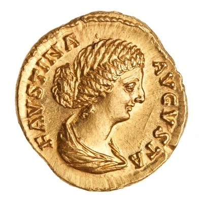Aureus - Faustina the Younger MATRI MAGNAE; Cybele front