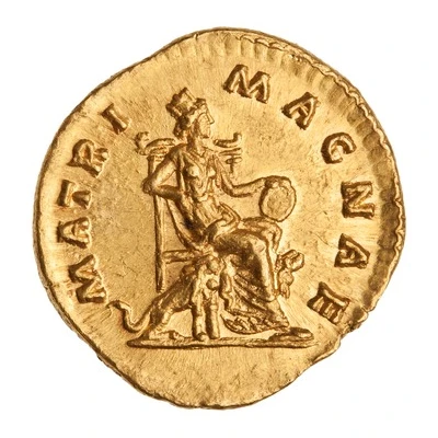 Aureus - Faustina the Younger MATRI MAGNAE; Cybele back