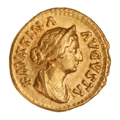 Aureus - Faustina the Younger SALVTI AVGVSTAE; Salus front