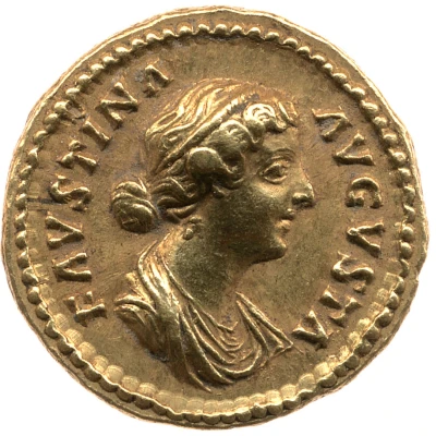 Aureus - Faustina the Younger SALVTI AVGVSTAE; Salus front