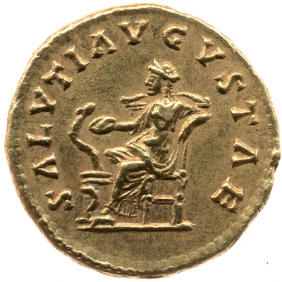 Aureus - Faustina the Younger SALVTI AVGVSTAE; Salus back