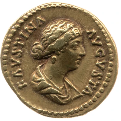 Aureus - Faustina the Younger VENVS GENETRIX; Venus and Victory front