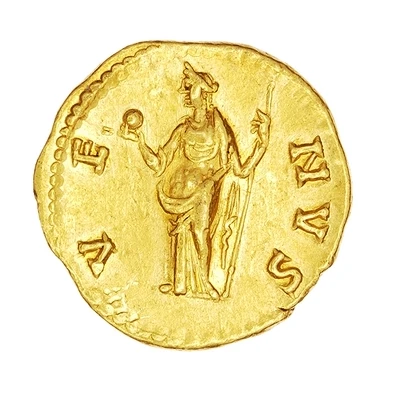 Aureus - Faustina the Younger VENVS; Venus back