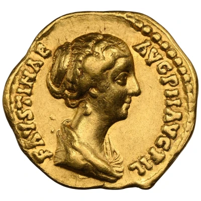 Aureus - Faustina the Younger VENVS; Venus front