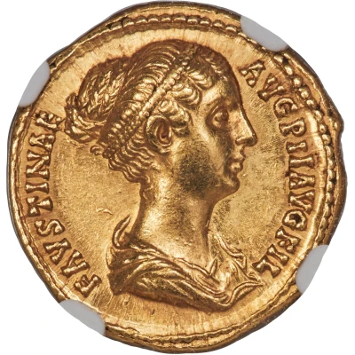 Aureus - Faustina the Younger VENVS; Venus front