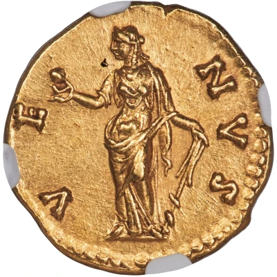 Aureus - Faustina the Younger VENVS; Venus back