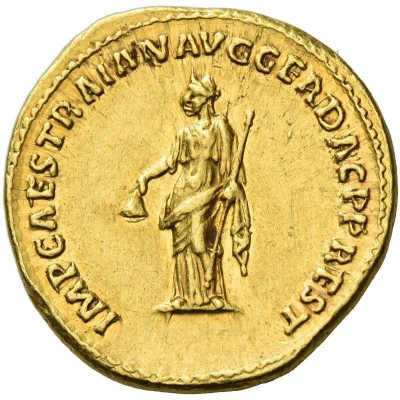Aureus - Galba IMP CAES TRAIAN AVG GER DAC P P REST; Libertas back