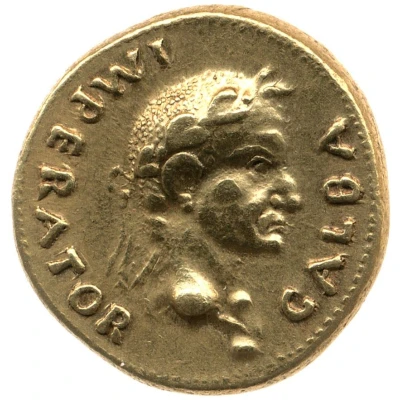 Aureus - Galba ROMA RENASC; Roma and Victory front