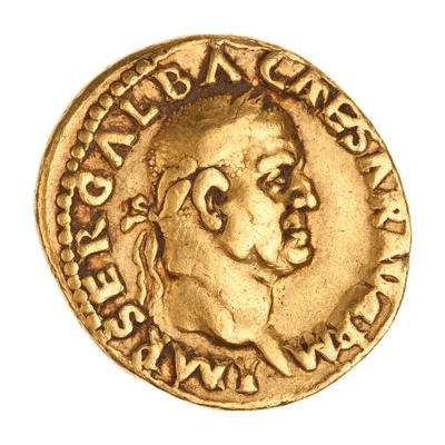 Aureus - Galba ROMA RENASCES; Roma and Victory front