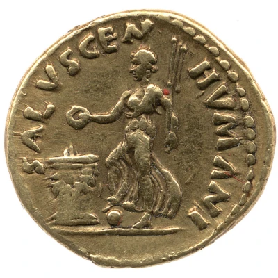 Aureus - Galba SALVS GEN HVMANI; Rome back