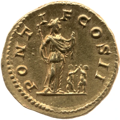 Aureus - Geta PONTIF COS II back