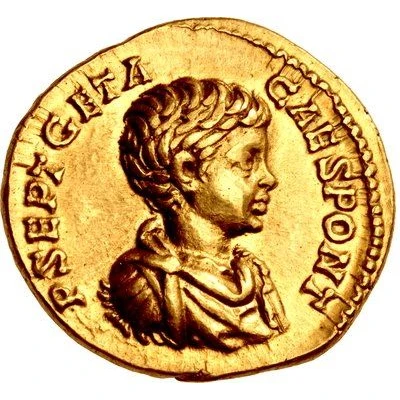 Aureus - Geta, Septimius Severus, and Julia Domna CONCORDIAE AETERNAE front