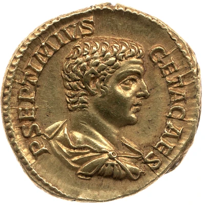 Aureus - Geta VICTORIAE AVGG; Victory front