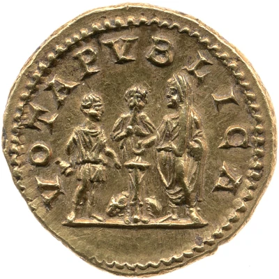 Aureus - Geta VOTA PVBLICA back