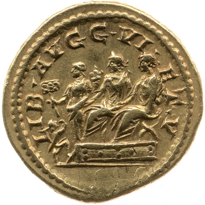 Aureus - Geta and Caracalla LIB AVGG V ET VI; Liberalitas back
