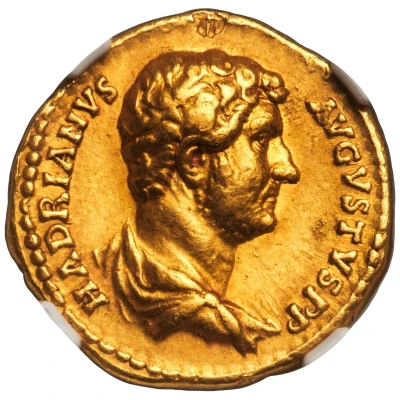 Aureus - Hadrian COS III PP front