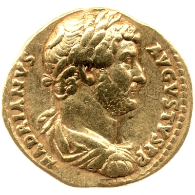 Aureus - Hadrian COS III; Roma front