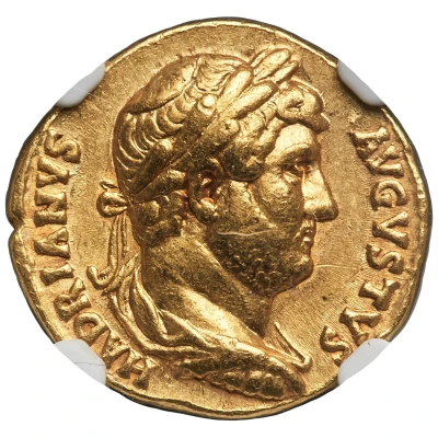 Aureus - Hadrian COS III; Rome front