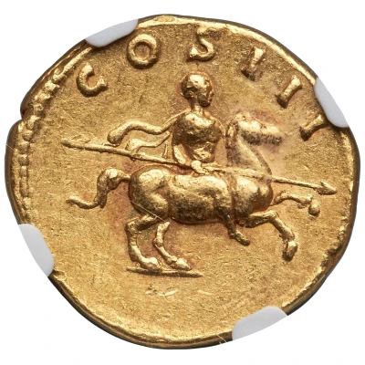 Aureus - Hadrian COS III; Rome back