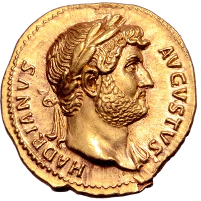 Aureus - Hadrian COS III; Romulus and Remus front