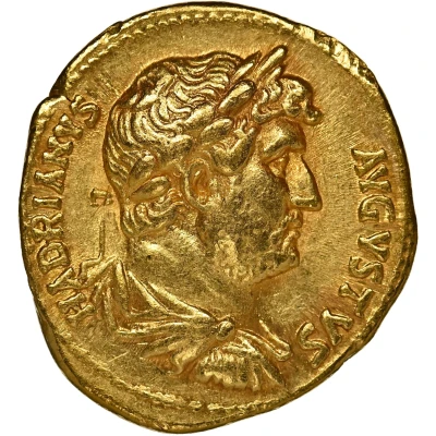 Aureus - Hadrian COS III front