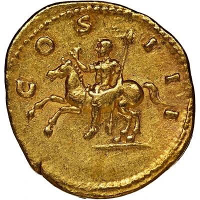Aureus - Hadrian COS III back
