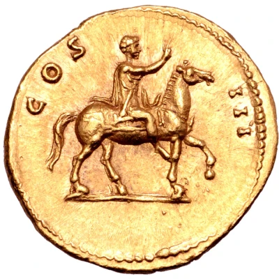 Aureus - Hadrian COS III back