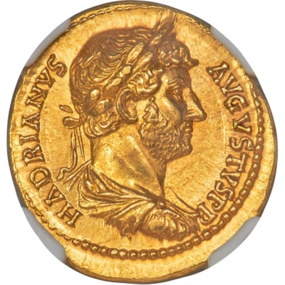 Aureus - Hadrian COS III front