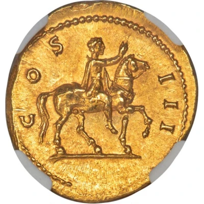 Aureus - Hadrian COS III back