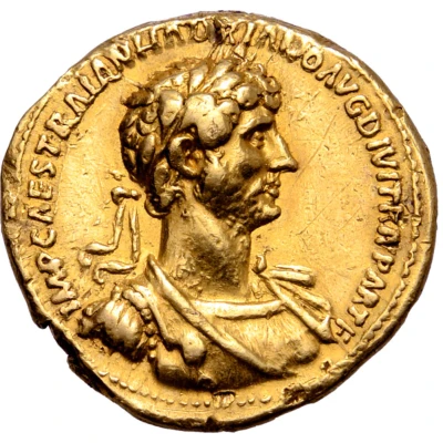Aureus - Hadrian DIVI NER NEP P M TR P COS CONCORD; Concordia and Spes front