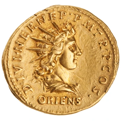 Aureus - Hadrian DIVI NER NEP P M TR P COS ORIENS; Sol back