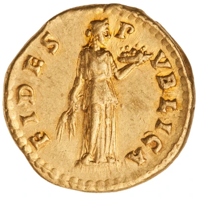 Aureus - Hadrian FIDES PVBLICA; Fides back