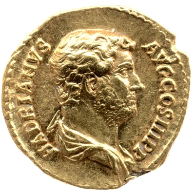 Aureus - Hadrian FORTVNA AVG; Fortuna front