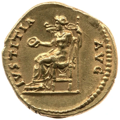Aureus - Hadrian IVSTITIA AVG; Justitia back