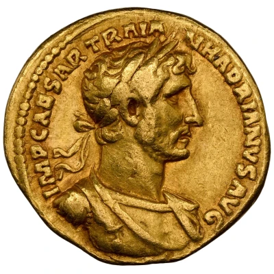 Aureus - Hadrian P M TR P COS II CONCORD; Concordia and Spes front